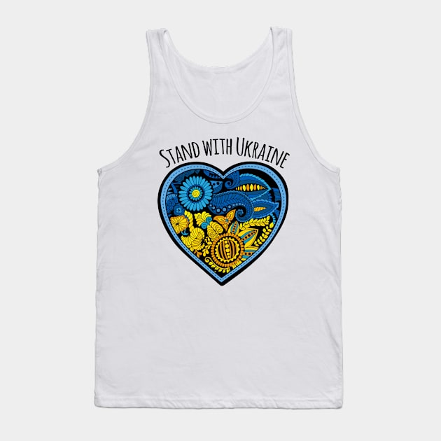 Stand with Ukraine Tank Top by ComPix